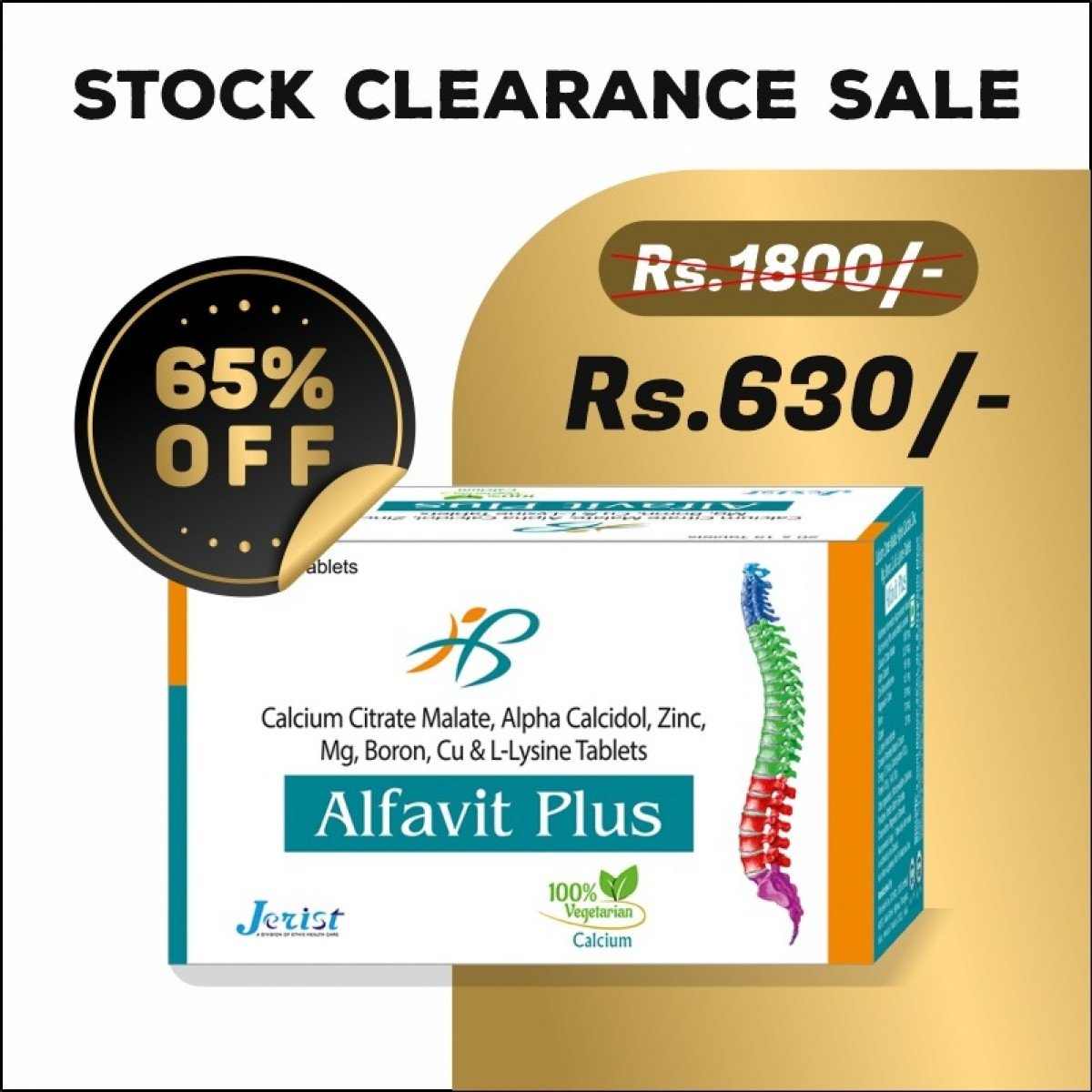 Alfavit plus (Calcium Carbonate-1250 mg + Alpha Calcidol + Zn + Mg ...